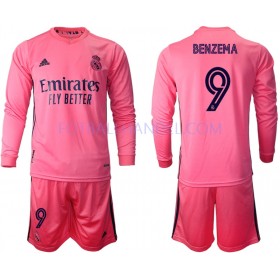 Barn Fotballdrakter Real Madrid Karim Benzema 9 Borte 2020-21 Langermet